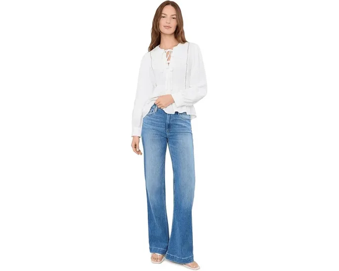 Топ с кружевной кокеткой и завязками спереди Vince Camuto