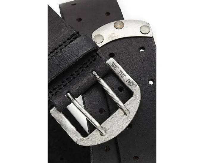 Free People Ремень We The Free Double Cross с перфорацией из натуральной кожи