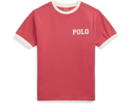 Футболка рингер из хлопкового джерси с логотипом Polo Ralph Lauren Kids для старших детей