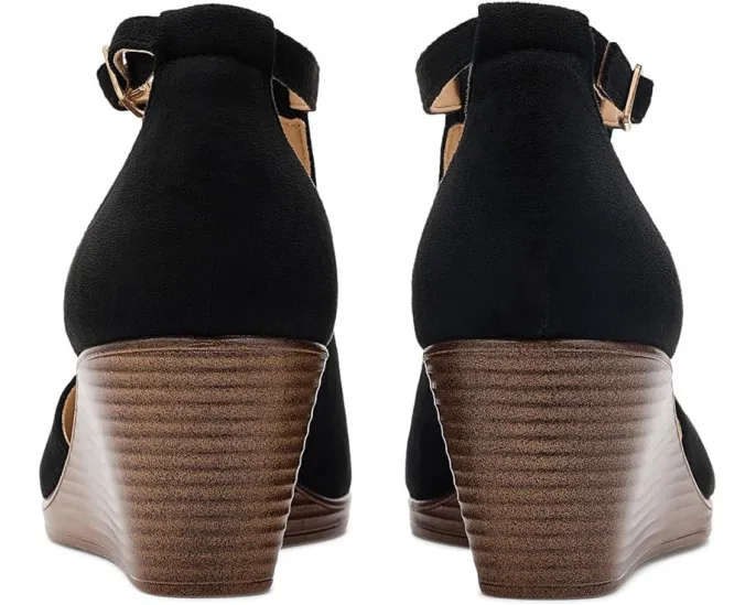 Босоножки Journee Collection Kedzie на платформе с ремешками и вырезом