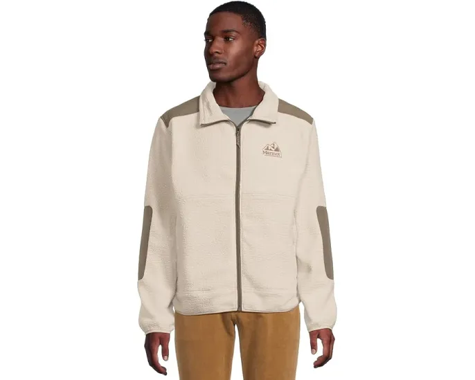 Куртка Marmot Wanderer из высоковорсного флиса с накладками на плечах и локтях