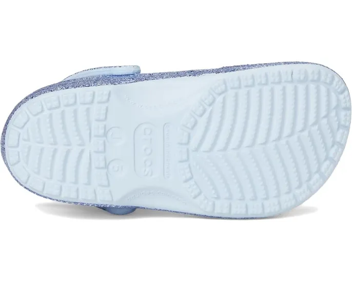 Crocs Classic Glitter Clogs детские блестящие сабо с пайетками