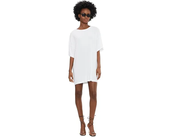 Платье-квадрат Norma Kamali Short Sleeve Boxy Mini Dress с коротким рукавом