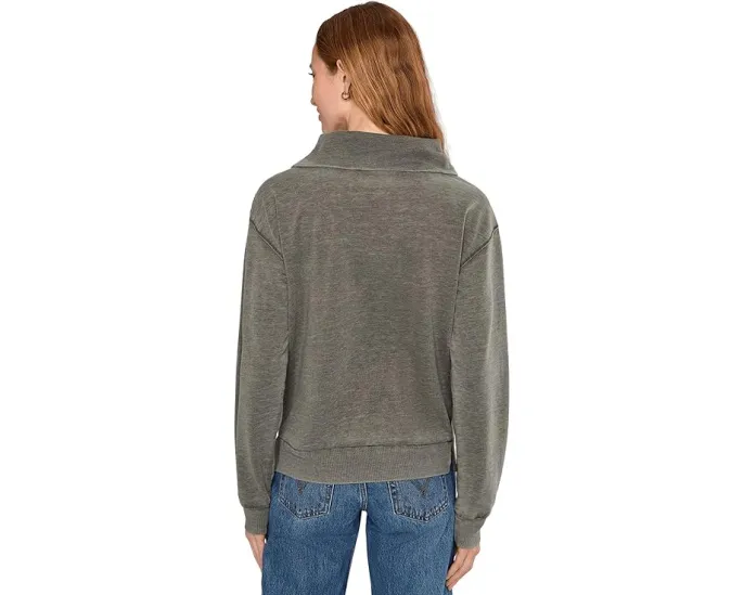 Свитшот с длинным рукавом и драпированным воротником-водолазкой Mod-o-doc