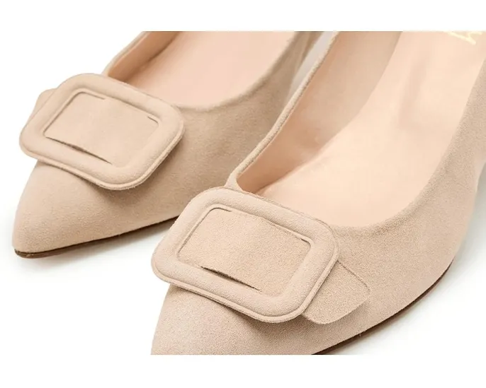 Туфли-лодочки Robin из замши с пряжкой и каблуком kitten heel от French Sole