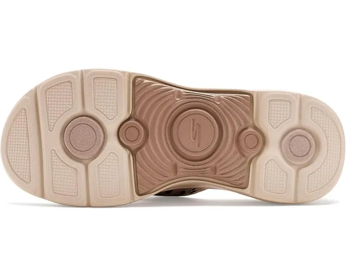 Сандалии SKECHERS GO Walk Arch Fit 2.0 с леопардовым принтом и стелькой Goga Mat