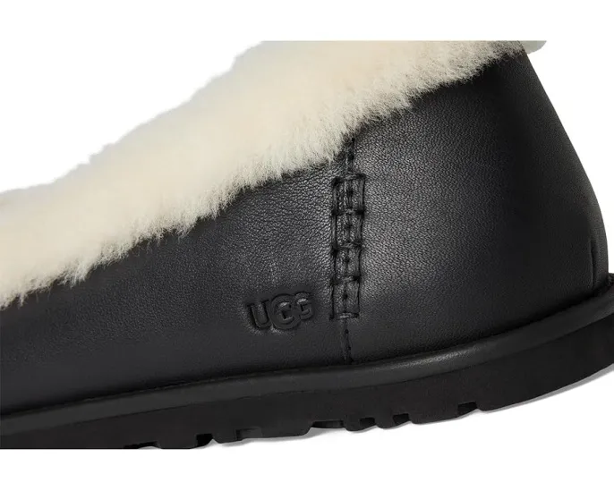 UGG Zora Leather Ballet Flat кожаные балетки на подошве из сахарного тростника