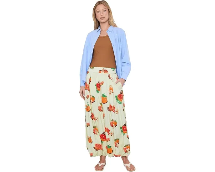 Брюки-баллуны Moonflower Printed от Free People с принтом Funky Fruits Tea C