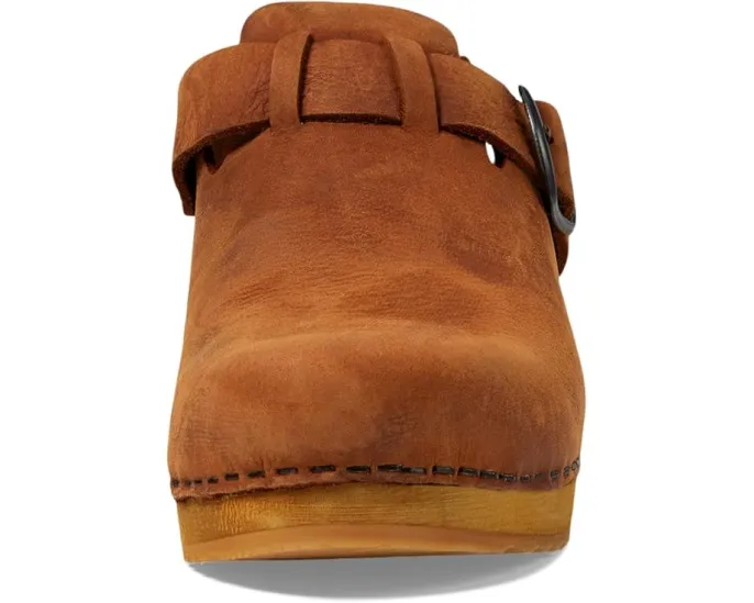 Классические сабо Sanita Malulo с высоким каблуком и регулируемой пряжкой