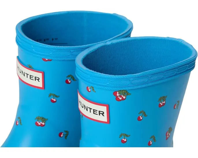 Hunter детские резиновые сапоги First Classic с блестящей полосатой расцветкой