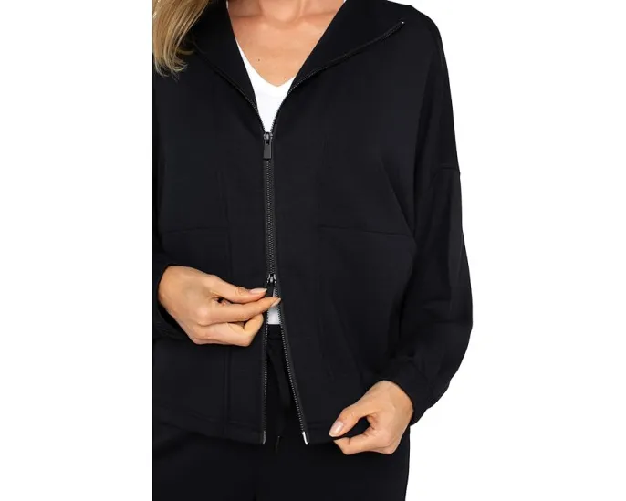 Куртка Liverpool Los Angeles с воротником-воронкой и молнией из плюшевой ткани