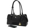 Большая сумка-сатчел Lauren Ralph Lauren из цельной кожи с молнией