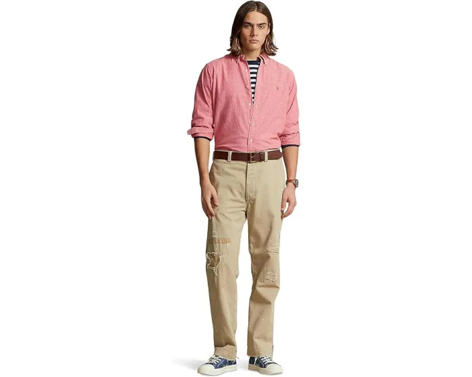 Классическая рубашка Polo Ralph Lauren из ткани шамбре