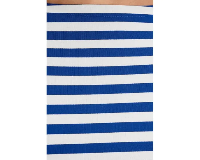 Футболка с вырезом лодочкой из стрейч-хлопка в полоску Lauren Ralph Lauren