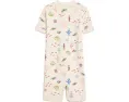 Детский слип HannaJams Print Shortie Sleeper на молнии из органического хлопка