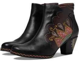 Ботильоны L'Artiste Zamihi из крашеной вручную кожи с блочным каблуком