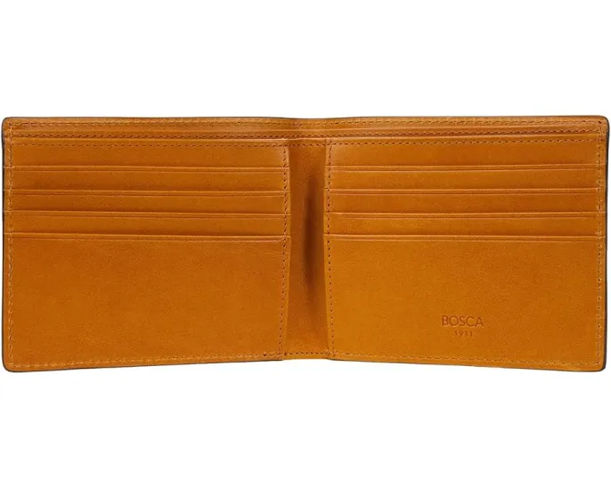 Восьмикарманный кошелек Bosca Britan Deluxe Executive из кожи