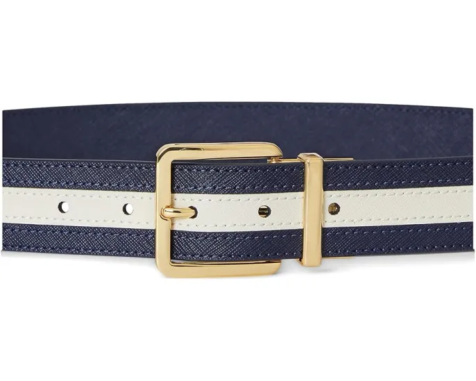 Двухсторонний ремень Lauren Ralph Lauren с узором ромб и квадратной пряжкой