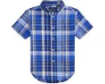 Рубашка Polo Ralph Lauren Kids с коротким рукавом из хлопкового поплина в клетку