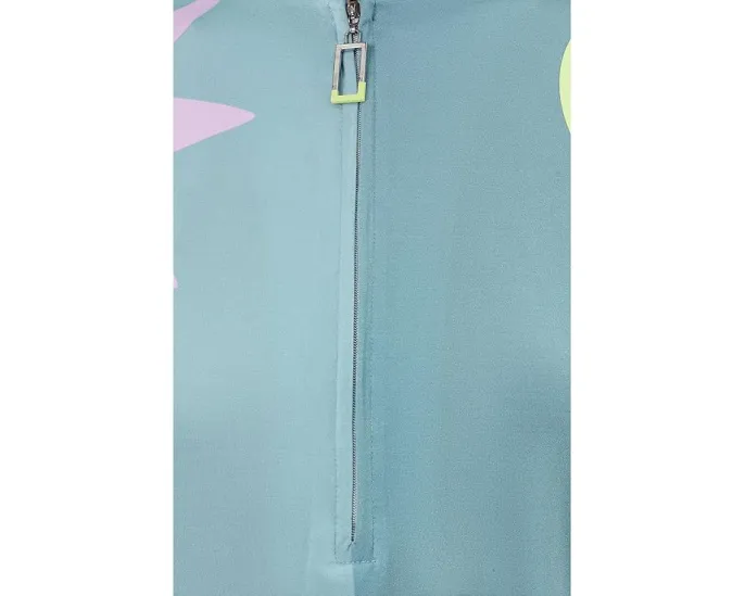 Топ Jamie Sadock без рукавов с воротником стойкой и молнией спереди в цветном блоке