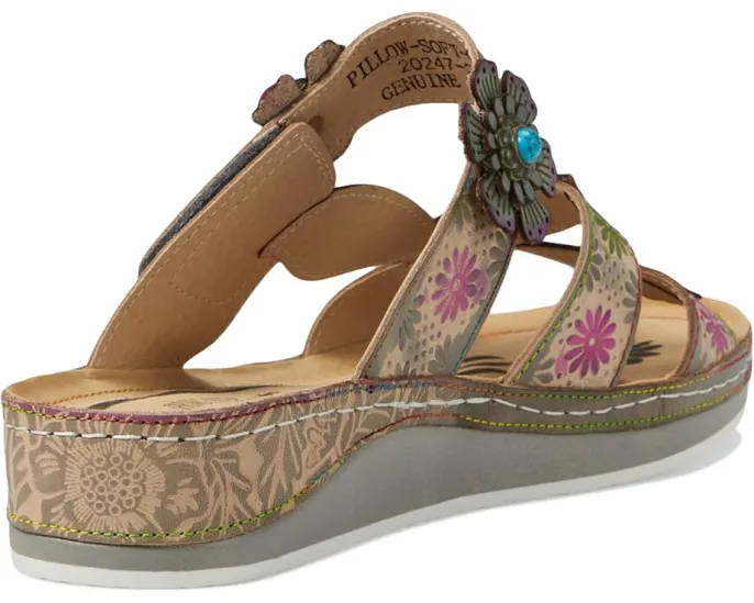 Сандалии Pillow-Soft с цветочным декором и ручной росписью стельки L'Artiste by Spring Step