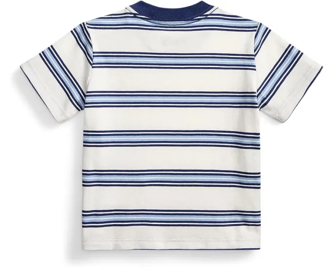 Полосатая футболка из хлопкового джерси для младенцев Polo Ralph Lauren Kids