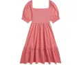 Платье Polo Ralph Lauren Kids из хлопкового джерси с присборенным лифом и рюшами