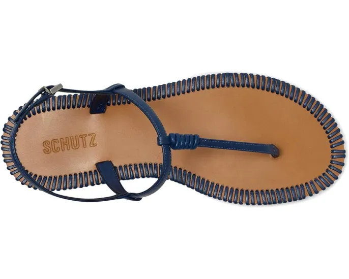 Босоножки Schutz Elsha Sewing с миндалевидным носком и плоским каблуком