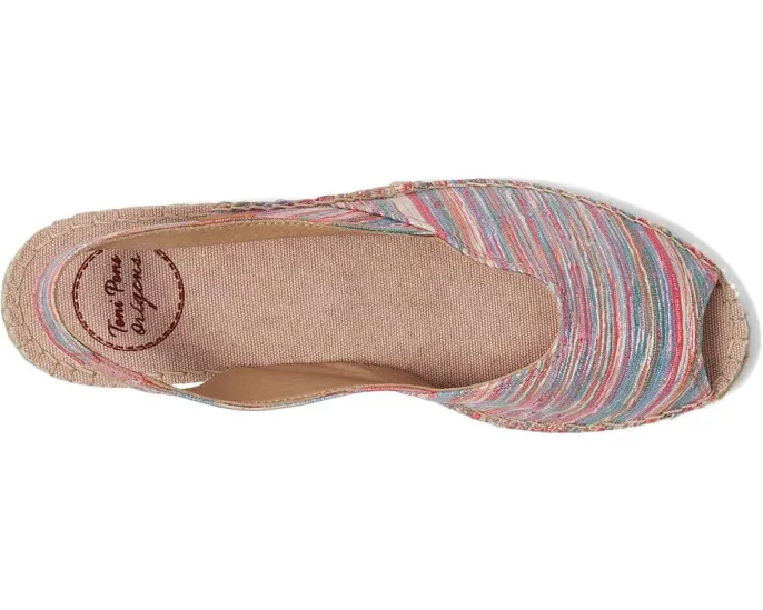 Эспадрильи Toni Pons Beri-Rg с разноцветным верхом и джутовым каблуком