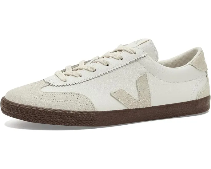 Кроссовки VEJA Volley из кожи с круглым носком и резиновой подошвой