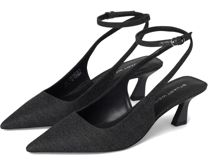Stuart Weitzman Туфли Vinnie 50 на тонком каблуке с ремешком на щиколотке