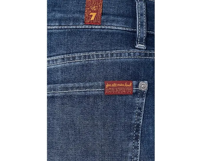 Джинсы 7 For All Mankind Lotta Ankle с широкими штанинами и высокой посадкой