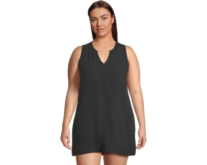 Splendid Мини-платье Chelsea Indigo с V-образным вырезом и карманами