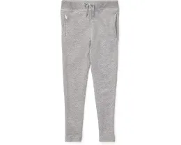 Леггинсы Polo Ralph Lauren Kids из френч терри для младших детей с бантом на поясе
