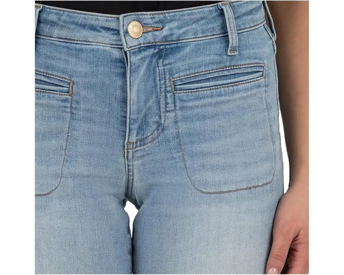 Джинсы KUT from the Kloth Amy Crop с прямыми штанинами и подвернутым подолом