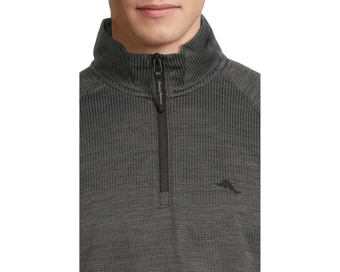 Tommy Bahama Полузипованный свитер Palm Pro с жаккардовым узором