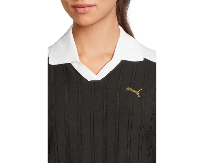 PUMA Поло с длинным рукавом T7 Relaxed и спортивными вставками