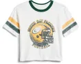 Футболка Junk Food Clothing Kids NFL Green Bay Packers с полосатым кокеткой
