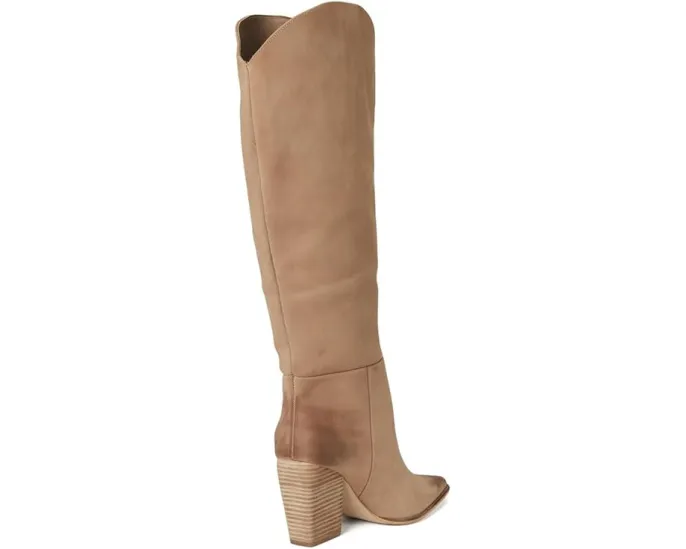 Ботинки Croft Steve Madden до колена с квадратным каблуком и острым носком