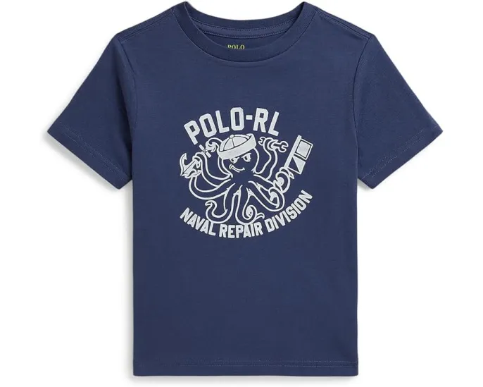 Polo Ralph Lauren Kids Футболка с принтом из хлопкового джерси для малышей и детей
