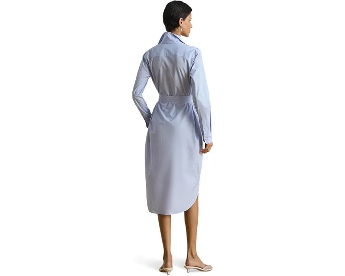 Платье-рубашка Lauren Ralph Lauren из хлопка end-on-end с поясом