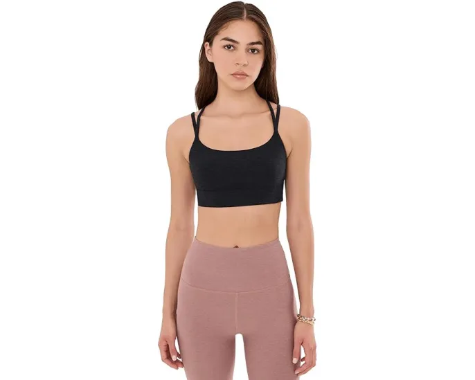 Beyond Yoga топ Spacedye Back To It Strappy Bra облачно-белого цвета
