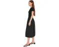 Платье миди Madewell с принтом и сборкой у горловины лодочкой