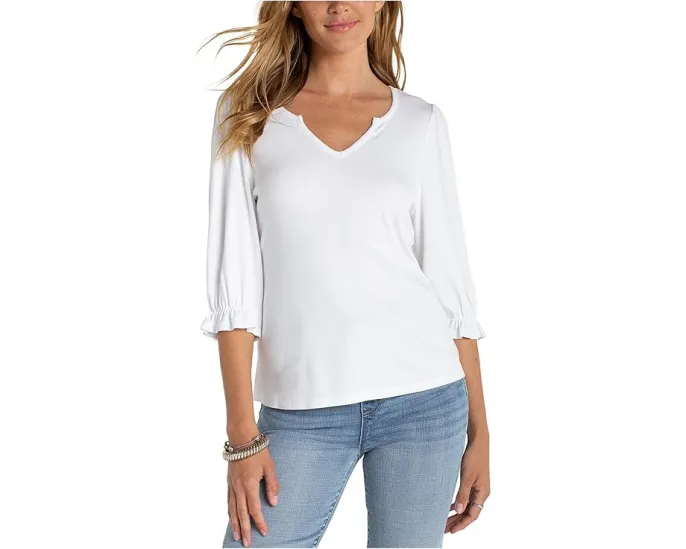 Футболка Liverpool Los Angeles с V-образным вырезом и рукавом три четверти