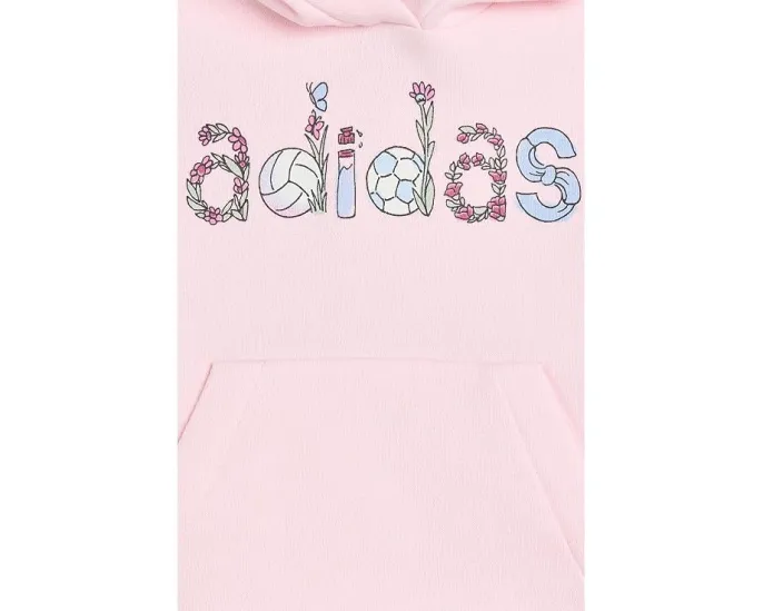 Adidas комплект с капюшоном и штанами розовый для малышей