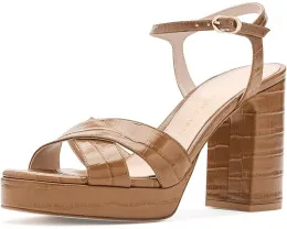 Сандалии Stuart Weitzman Dayna Platform на платформе и квадратном каблуке