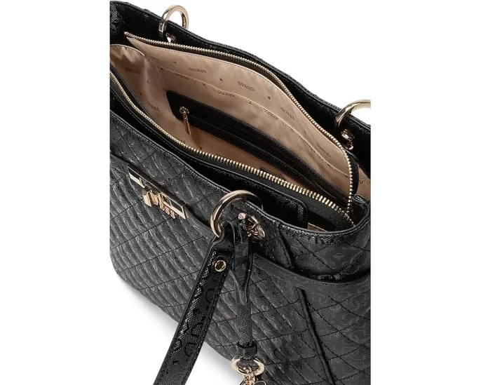 Сумка-тоут GUESS Idra Noel с простежкой и съемным шармом