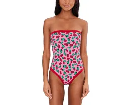 Цельный купальник Amber с вишневым принтом и съемными бретелями