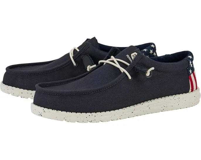 Кеды повседневные Wally Americana Slip On от Hey Dude с принтом