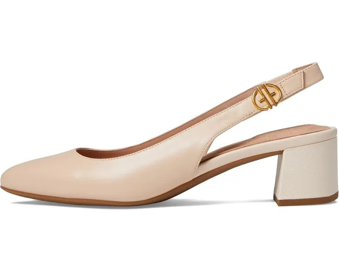 Лодочки The Go-To Slingback Pump 45 мм на устойчивом каблуке с леопардовым принтом от Cole Haan
